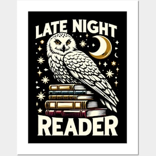 Late Night Reader - Snowy Owl - Fantasy Posters and Art